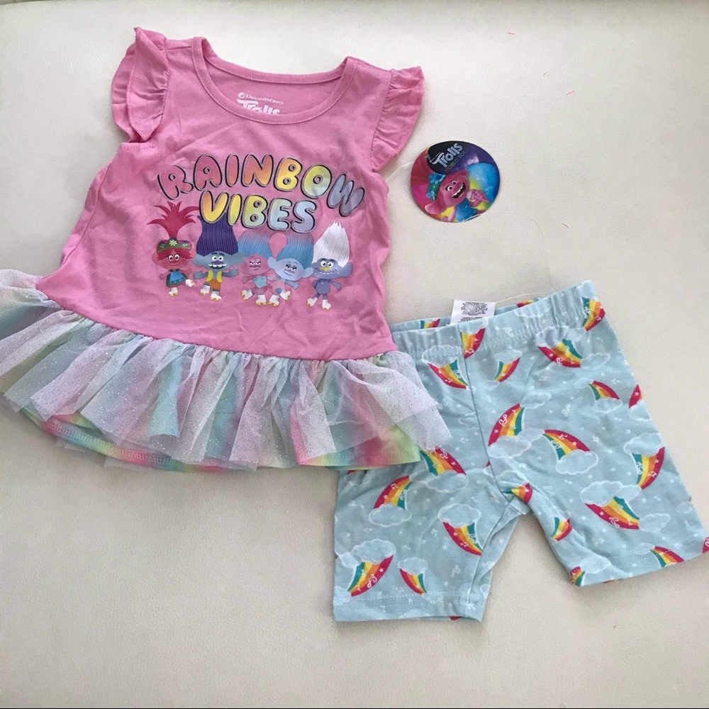 Dreamworks Trolls Cute 2pc Shorts Set - Picture 4 of 4